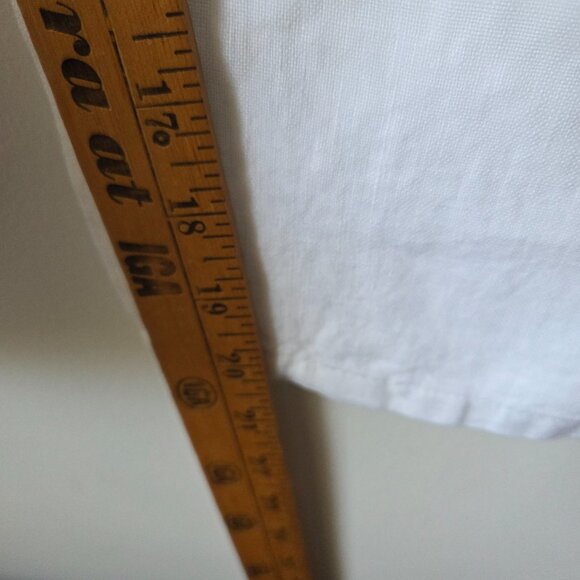 EUC LIKE NEW J JILL LOVE LINEN WHITE 100% LINEN MINIMALIST CROP WIDE LEG PANTS S - Picture 16 of 16